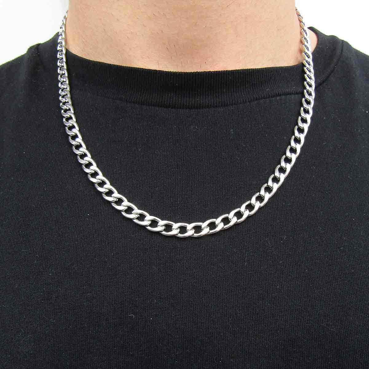 Gurmet Chain Silver ατσάλινη αλυσίδα 7ΜΜ